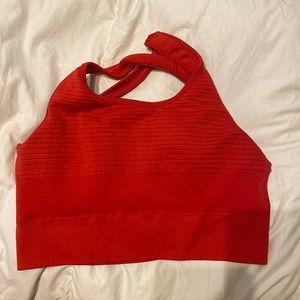 Size medium alphalete halter sports bra red